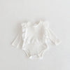 Autumn Solid Triangle Baby Solid Bodysuit - Beżowy