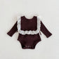 Autumn Solid Triangle Baby Solid Bodysuit - Autumn Triangle Baby Bodysuit in Cotton Fabric