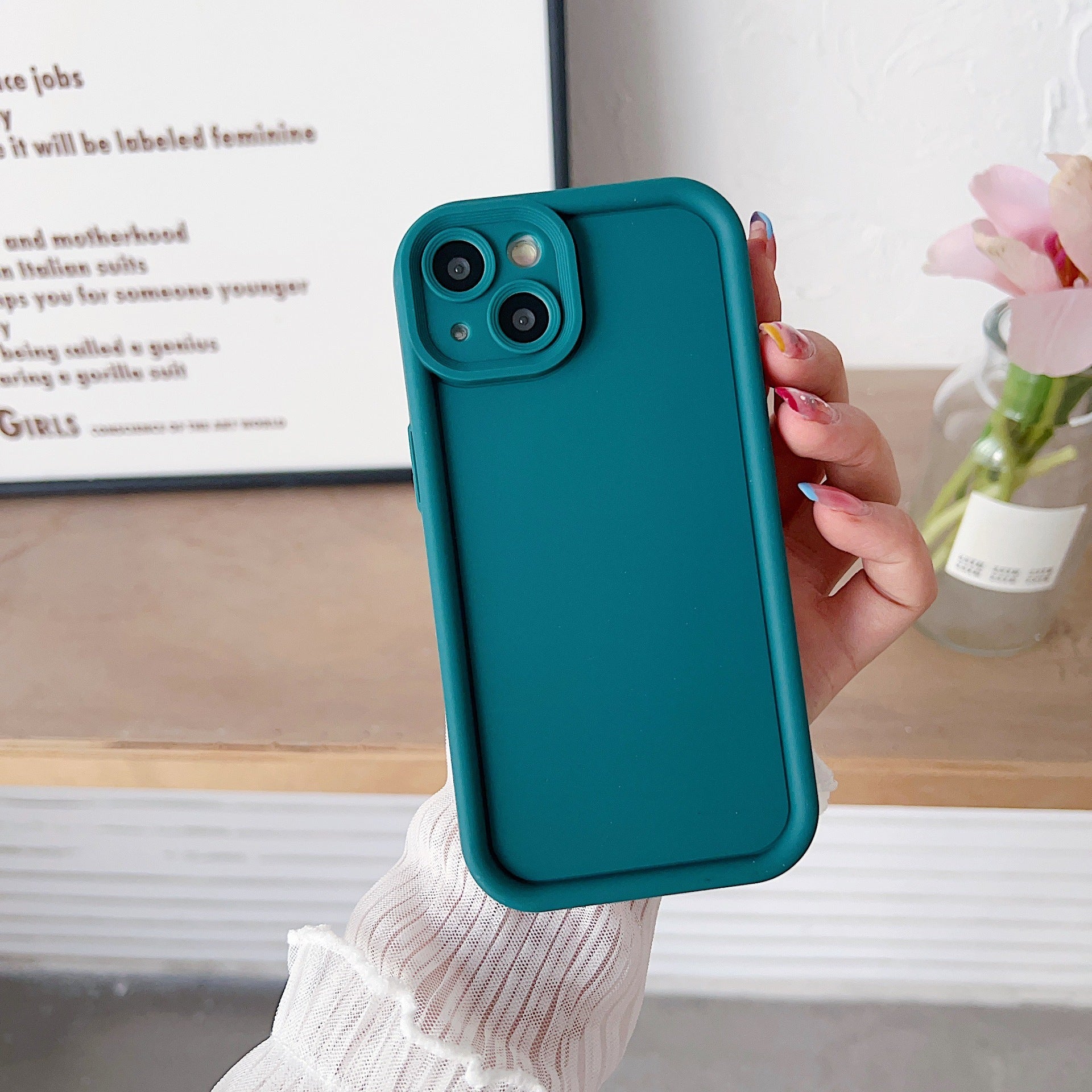 Avocado Green Silicon Carbide Phone Case with TPU Protective Cover - Protection silicon carbide phone case avocado green