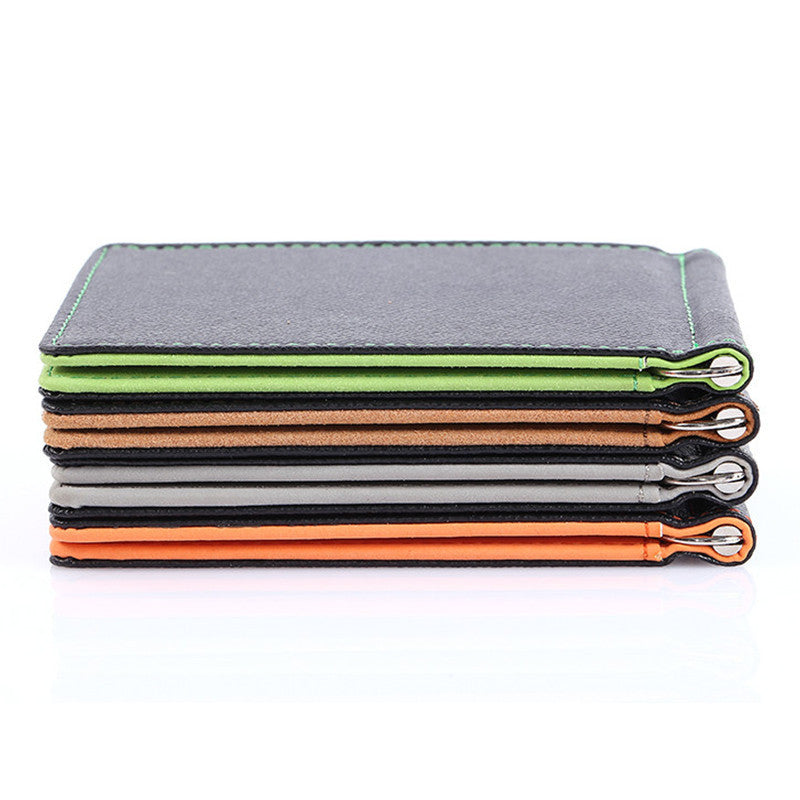 Creative PU Fashion Beauty Clip Sewing Line Wallet Business Card Holder - Wallets for Adults Who Can’t Keep It Together