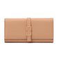 Long Metal Buckle Simple Tri-fold Clutch - Long Metal Buckle Clutch for Fashionably Forgetful