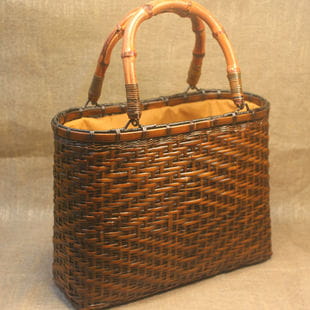 Chinese Style Bamboo Storage Box for Beach Weaving Handbag Organization