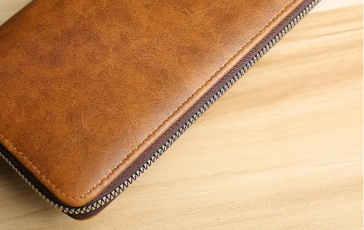 Men’s PU Leather Wallet with Coin Pocket US and CHF Compatible