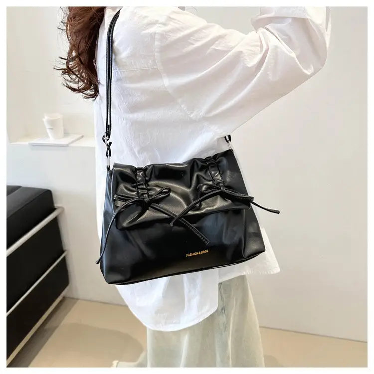 Sac à bandoulière en cuir PU avec plusieurs poches pour femmes et filles