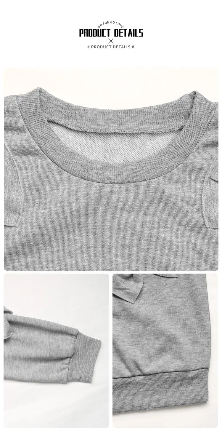 Lichtgrijze boog pullover trui vrouwen schattig Koreaans katoenen gebreide top S-XL