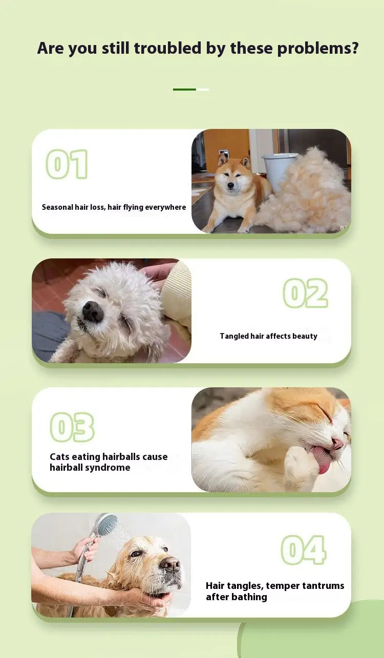 Lemmikloomakamm tiheda käiguga ja lühikeste hammastega koerte kasside peibutamiseks