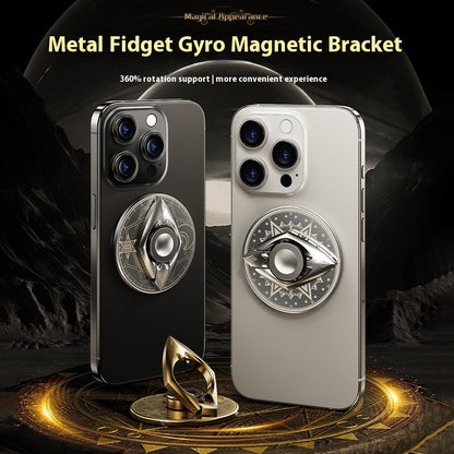 Rotating Fastened Ring Cool Fingertip Gyro Magnetic Bracket