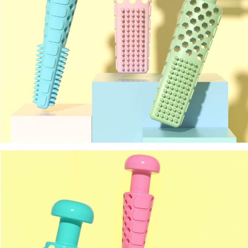 Small Animal Chew Toy TPR molar pinne for tenner rengjør kjæledyr tannpleie