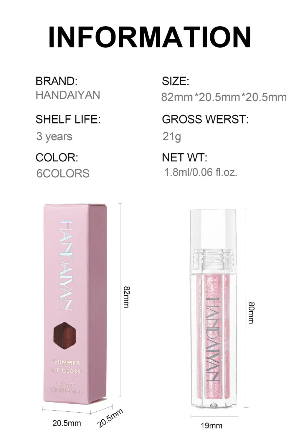 Moisturizing Pearlescent Lip Paint Long Lasting Hydrating Color