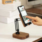 Black Walnut Aluminum Alloy Foldable Wireless Charging Bracket - Charge in Style with Black Walnut Wireless Bracket