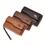 New Men’s Wallet Long Fashion Soft Wallet Zipper Multi-card Wallet Mobile Phone Bag Large Capacity - The Wallet