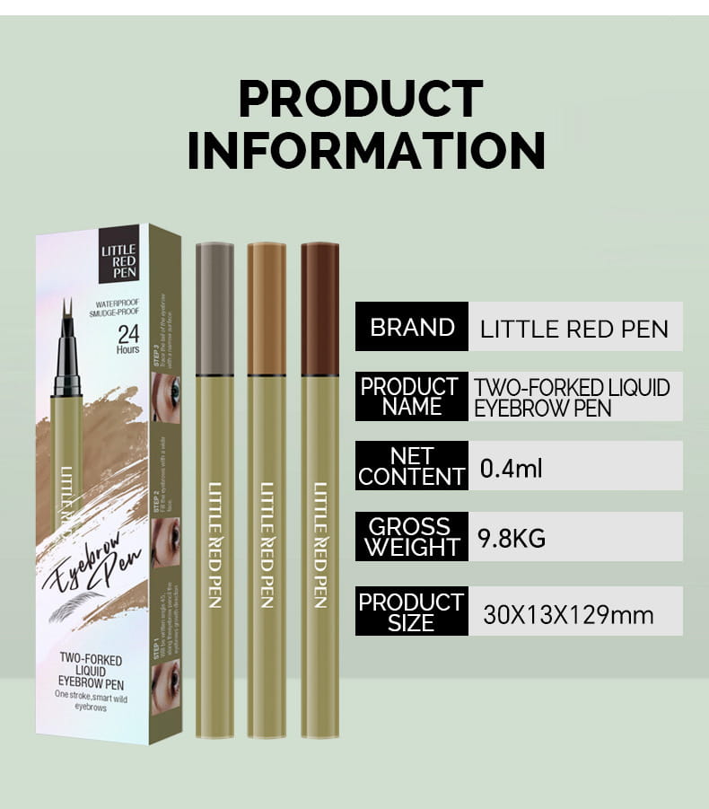 Eyebrow Pencil and Powder Set with Liquid Eyeliner for All Skin Types