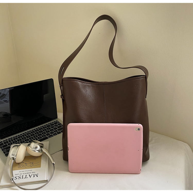 Sac d'emballage en cuir de simplicité urbaine PU Organisateur de voyage marron blanc noir