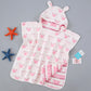 Children’s Bath Towel Cape With Cap Pure Cotton Gauze