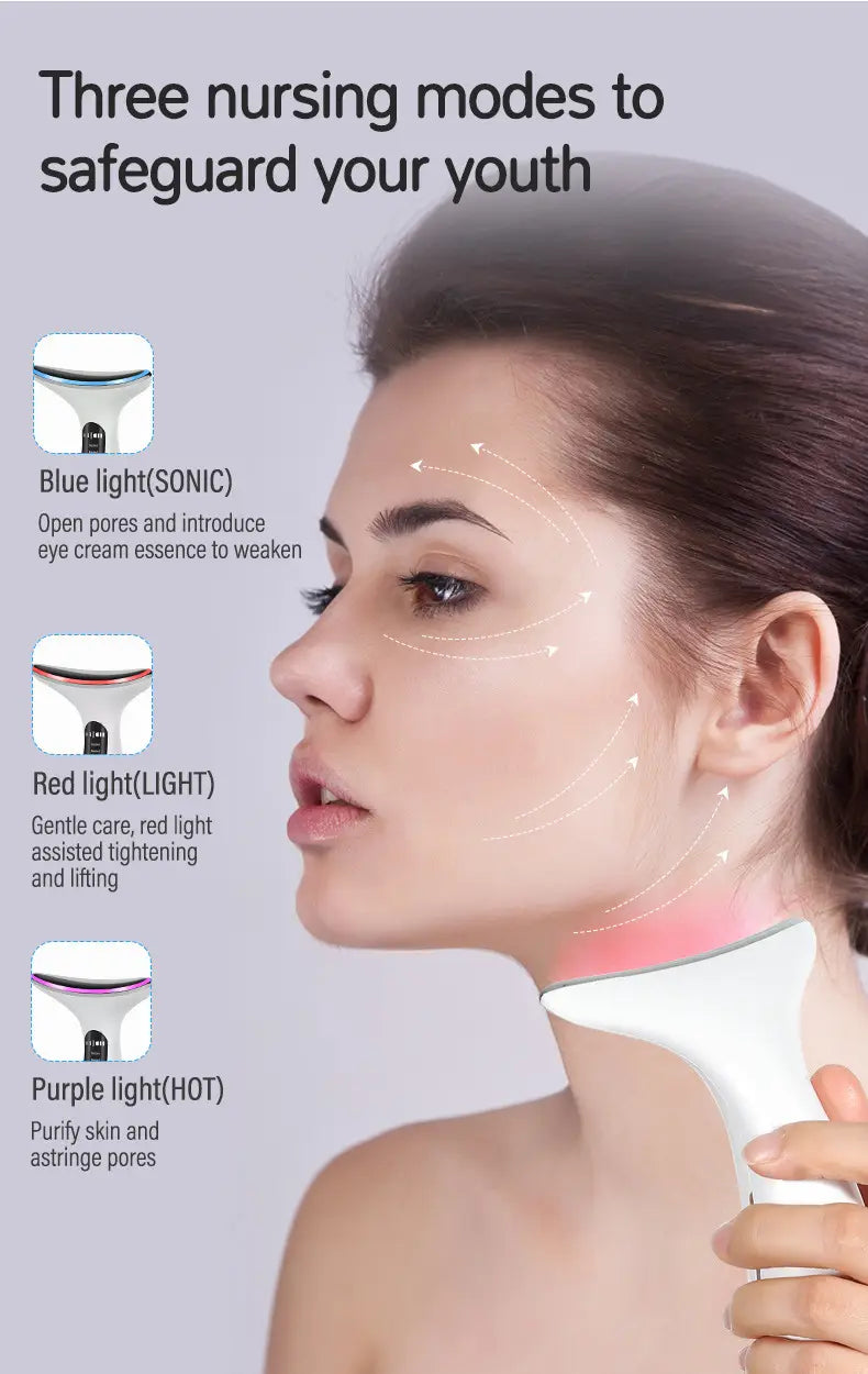 EMS Color Light Multifunctional Face Neck Beauty Apparatus