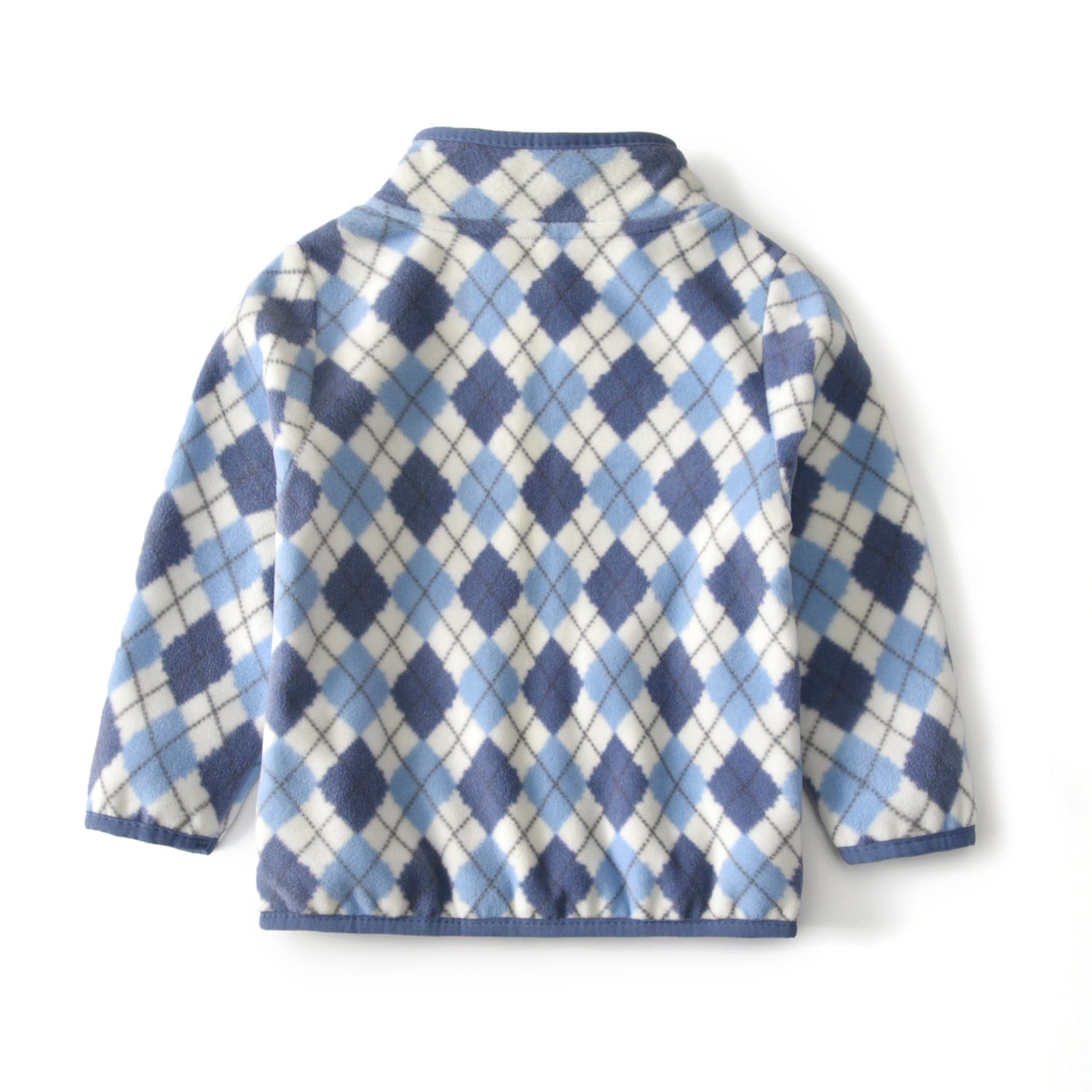 Boys’ Polar Fleece Jacket Diamond Print Zip Top