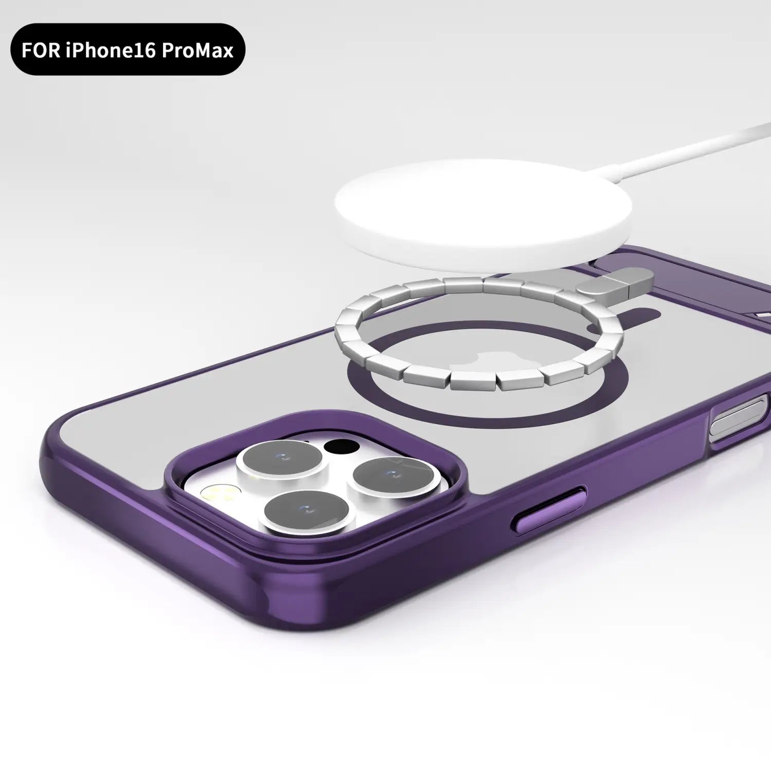 Magnetic Bracket Phone Case Compatible with iPhone Models in Metallic Paint