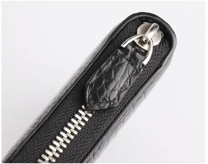 Crocodile Skin Long Zipper Wallet for Men in the United States CHF Material