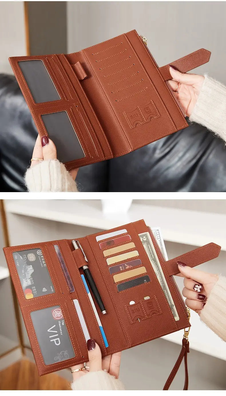 Waterproof Leather Wallet for Men and Women with RFID Blocking Protection