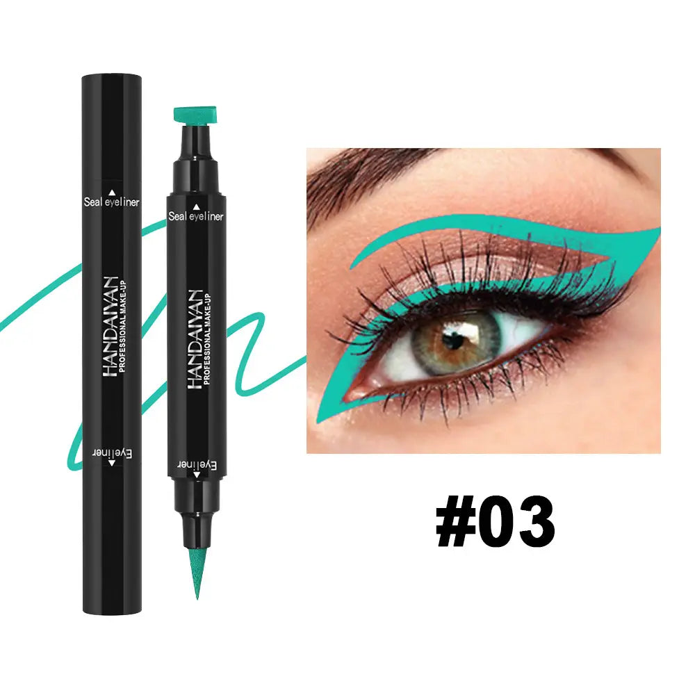 Triangle Seal Color Double Head Liquid Eyeliner in Multiple Shades
