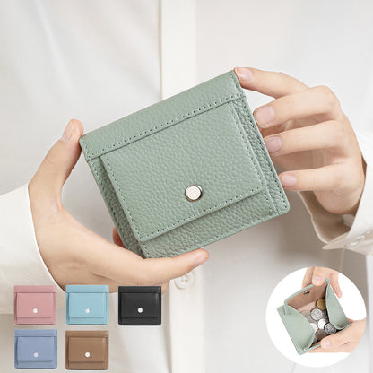 Women’s Wallet Short Thin Card Holder Women’s High Sense Mini And Simple Coin Purse - Light Green Wallet