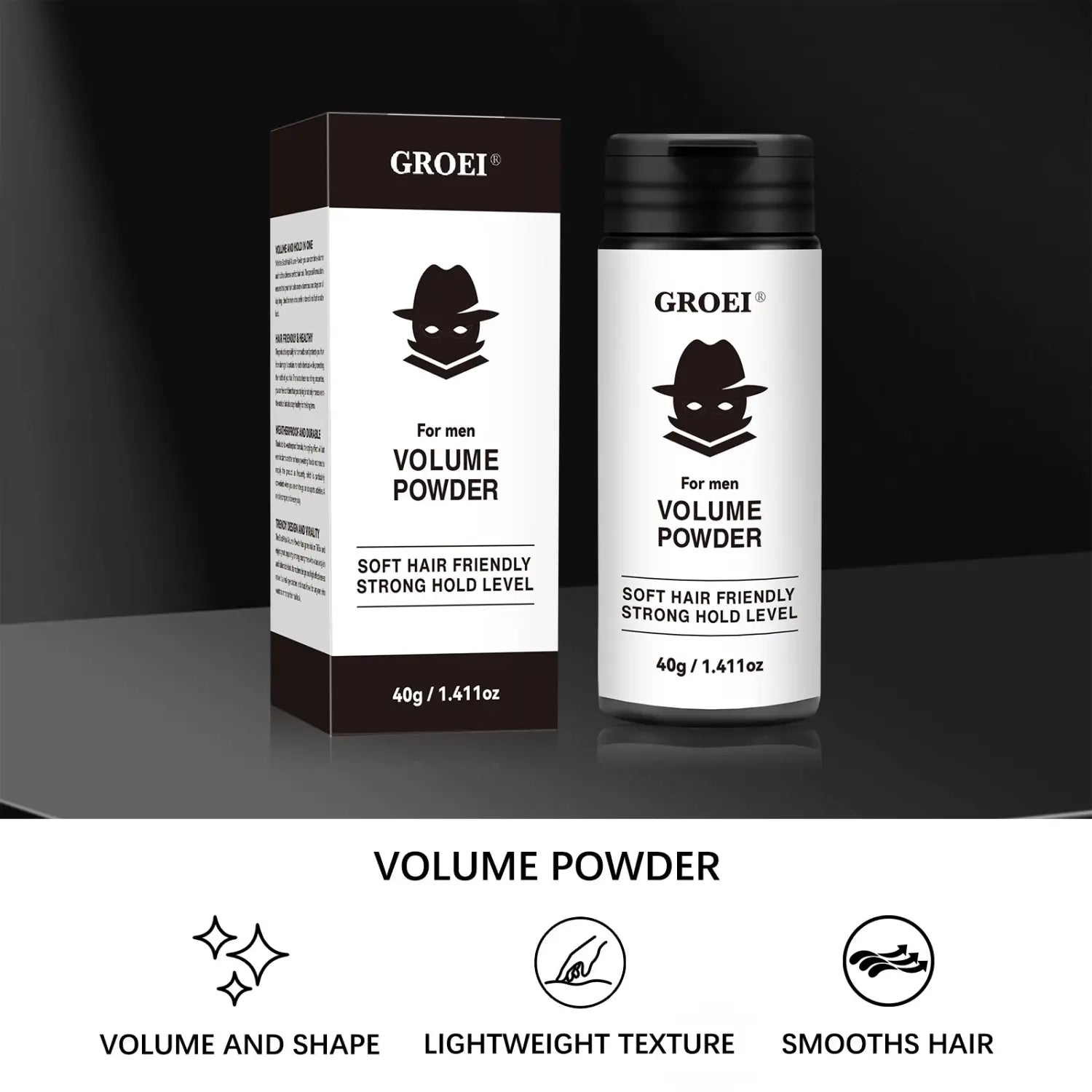 Poudre de style de commande d'huile avec formule 40g rafraîchissante