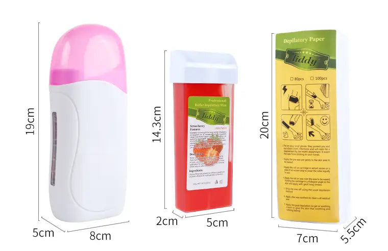 Conjunto de seis piezas de tiras de cera rodante