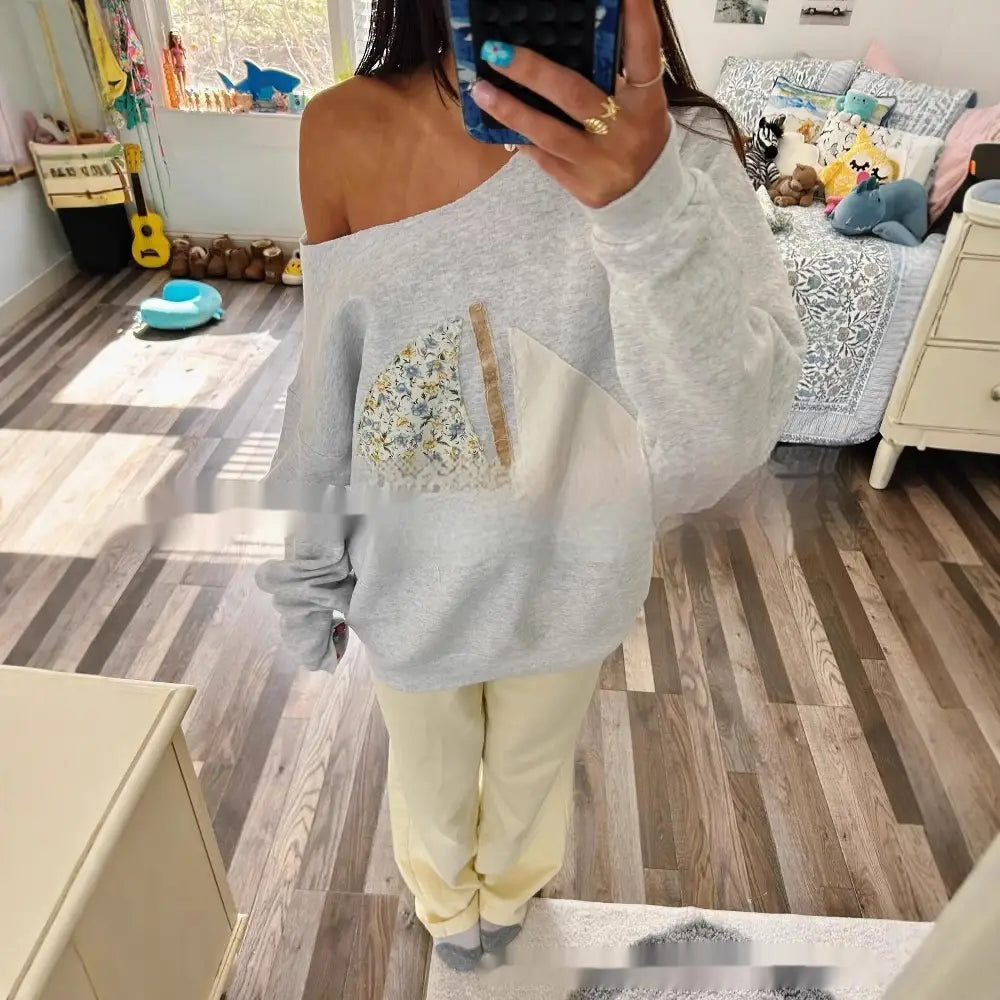 Aprikos gul seilbåt løs polyester skjorte kvinner s-xxl asiatisk størrelse