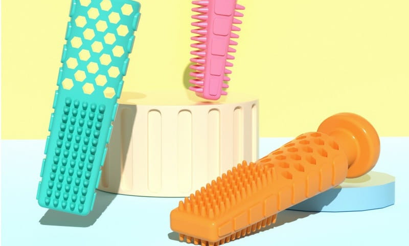 Small Animal Chew Toy TPR molar pinne for tenner rengjør kjæledyr tannpleie