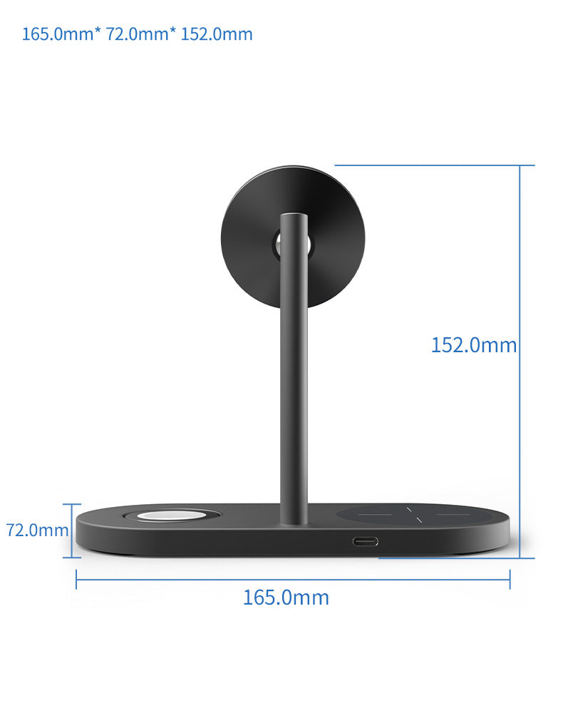 Magnetic Fast Charging Three-in-one Wireless Charger - Suction Wireless Charger That Magically Charges Stuff