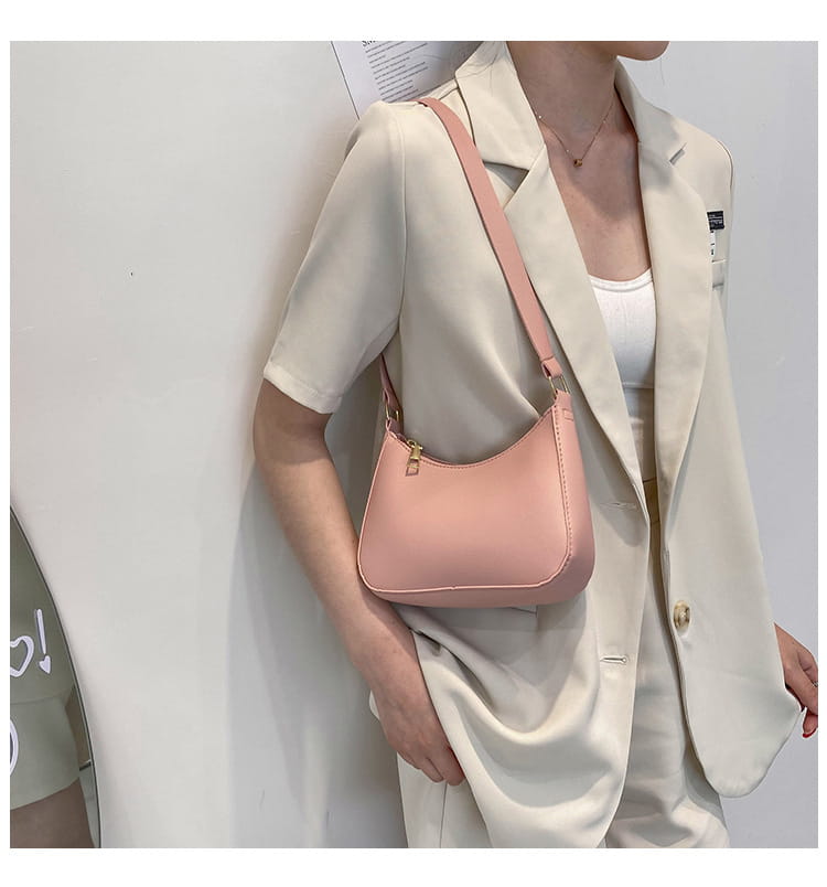 PU Leather Shoulder Bag Medium Size Lightweight Untined Multi-Color Purse