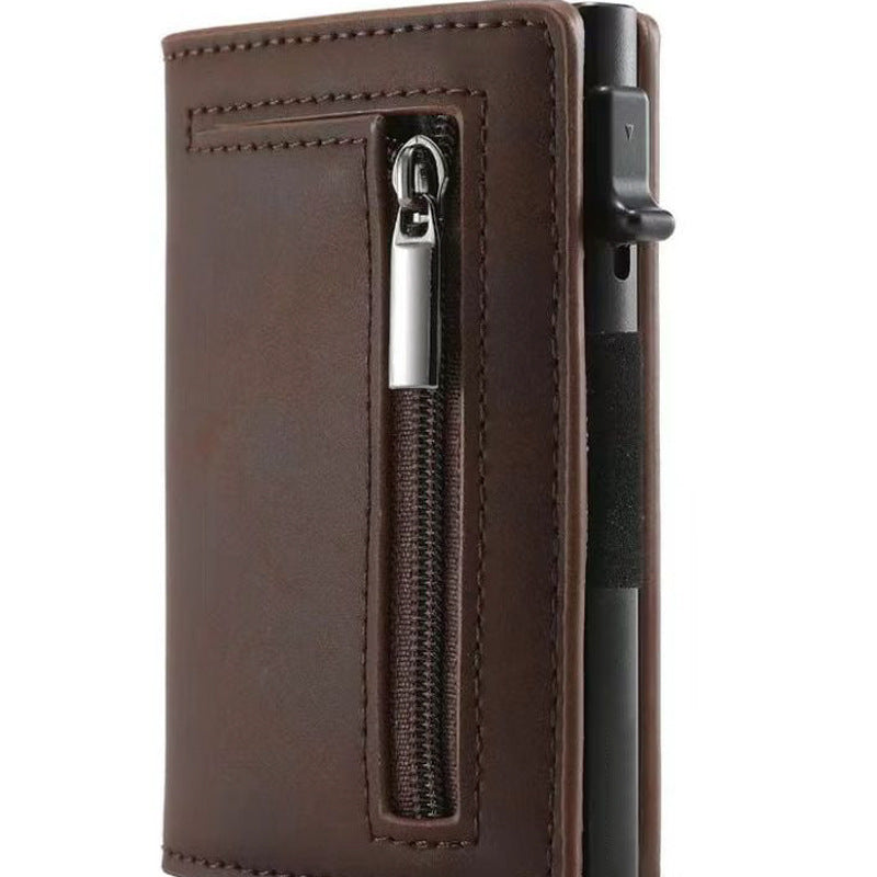 Men’s Ultra-thin RFID Anti-theft Metal Card Sleeve - Steal This Wallet Not Your Identity With Style