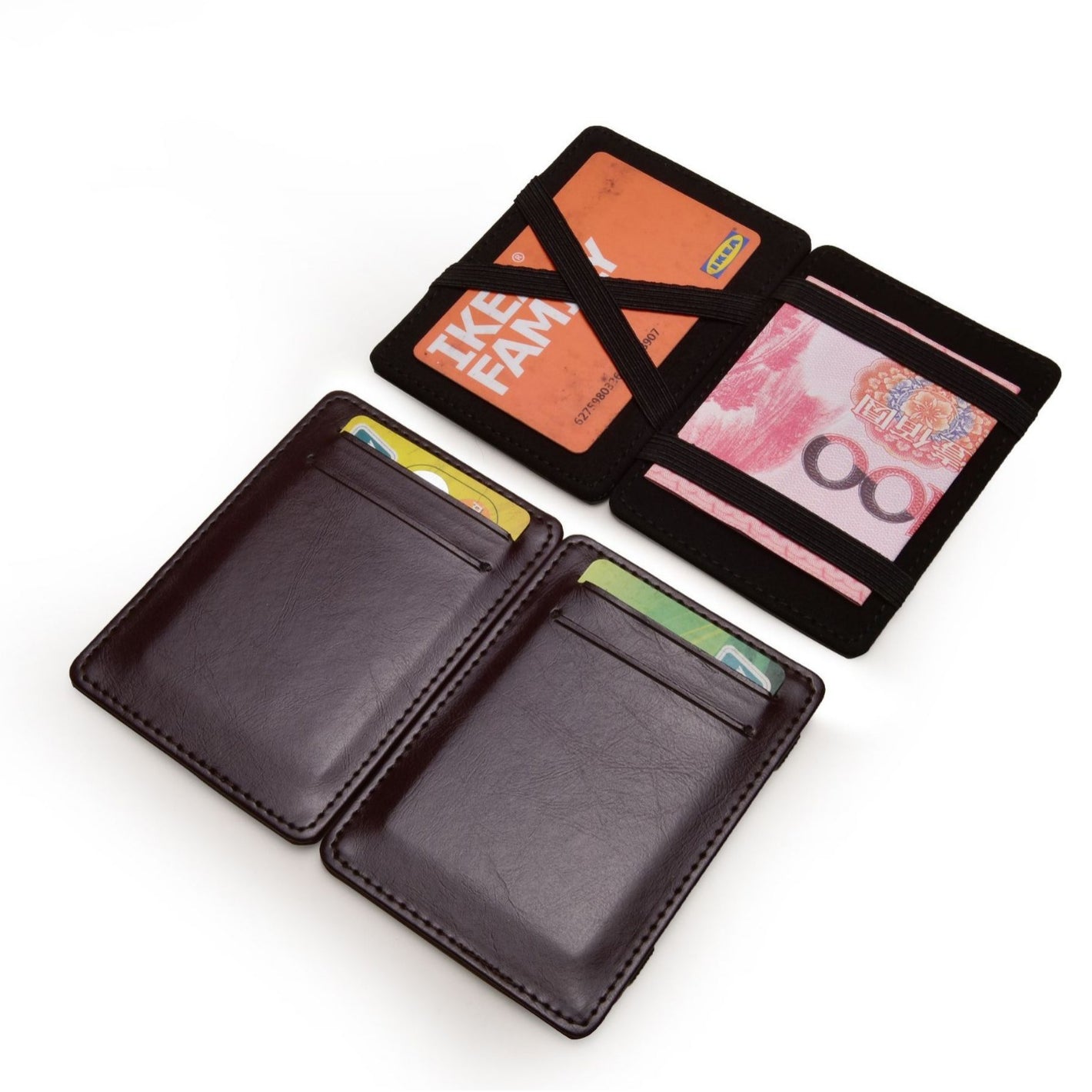 Flip PU Magic Wallet Business Card Holder Bags - Flip PU Wallet: Style That Won’t Flip