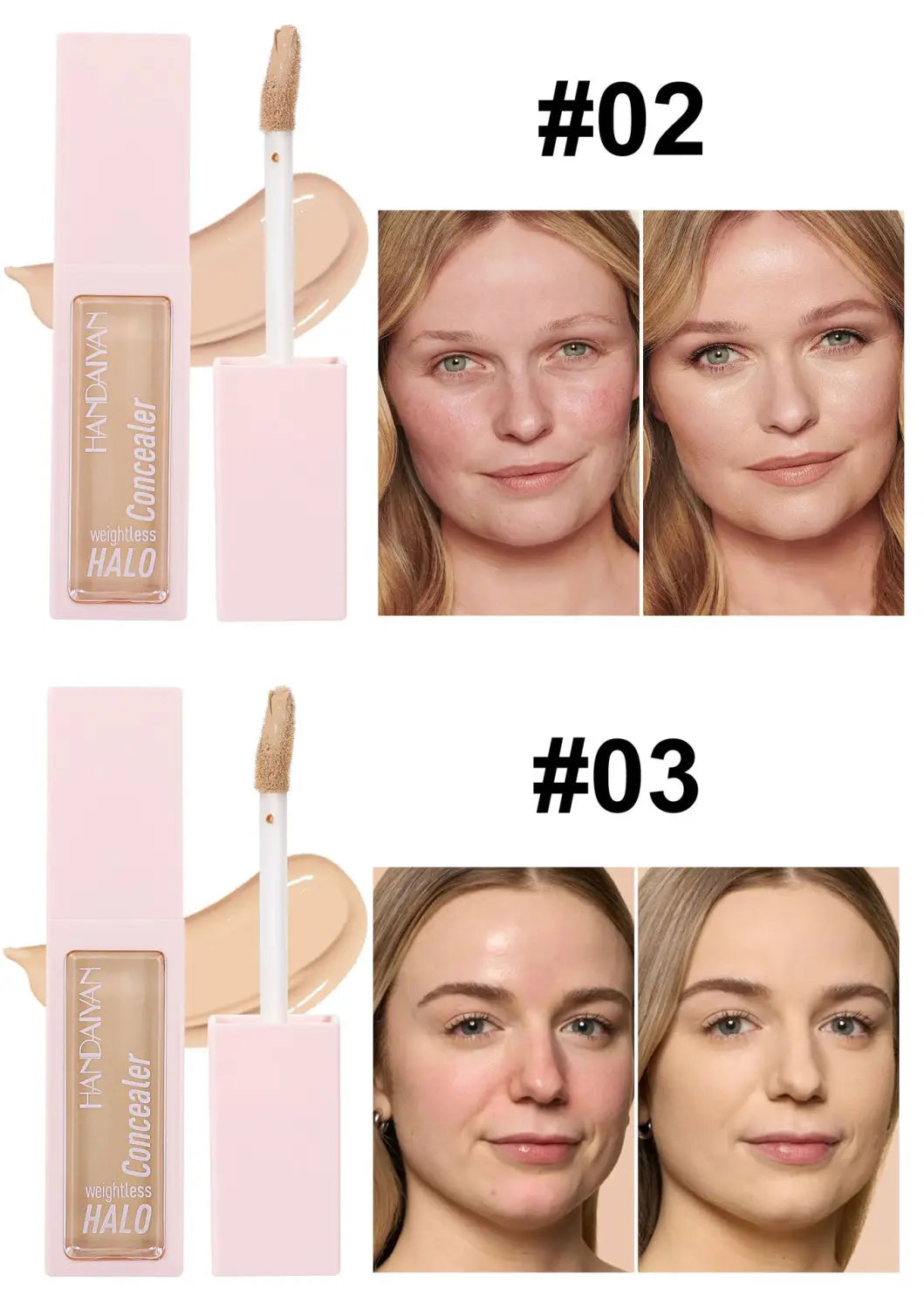 Long-Lasting Shading Cream Concealer with Color Correction and Invisible Pores