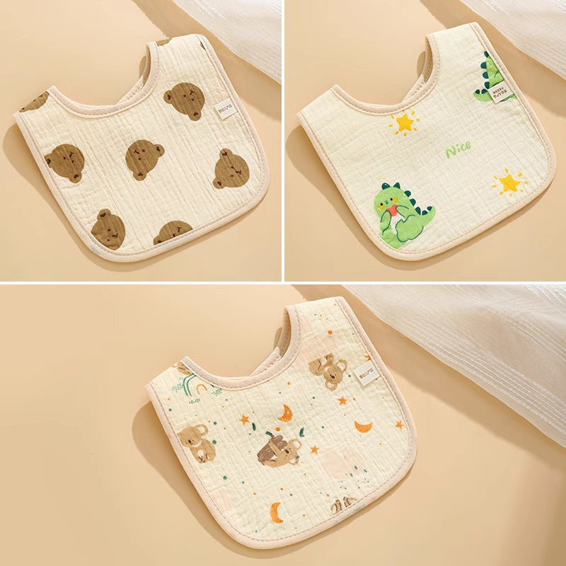 Baby Pure Cotton Waterproof Bib And Mouth Water Towel - Waterproof Bib for Baby’s Epic Mess Adventures