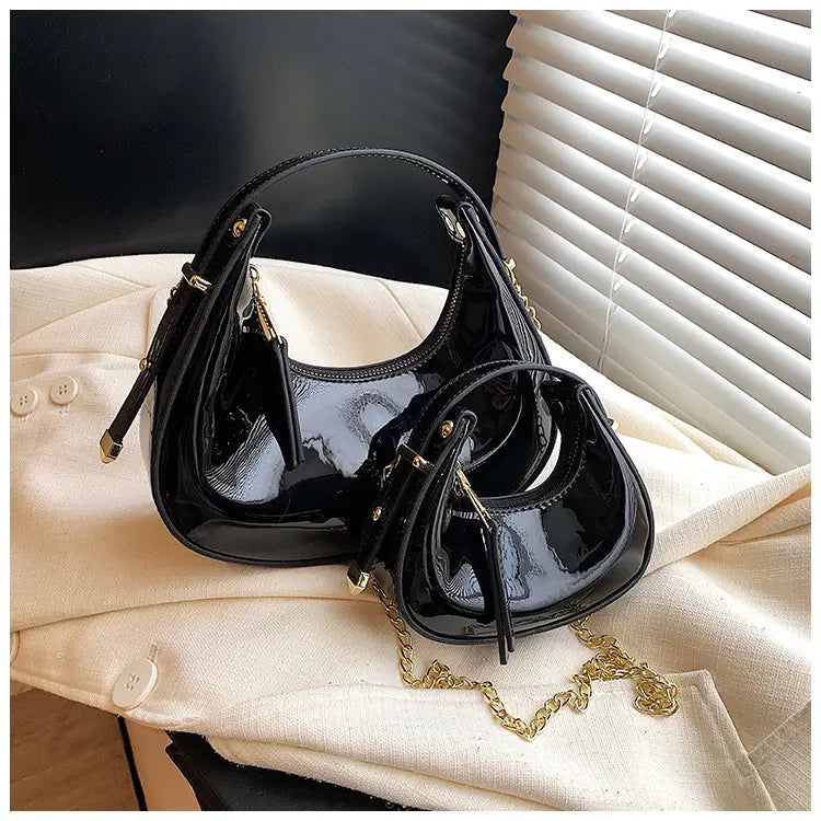 Kleine weiche PU -Umhängetasche mit 116 cm Riemen in mehreren Farben