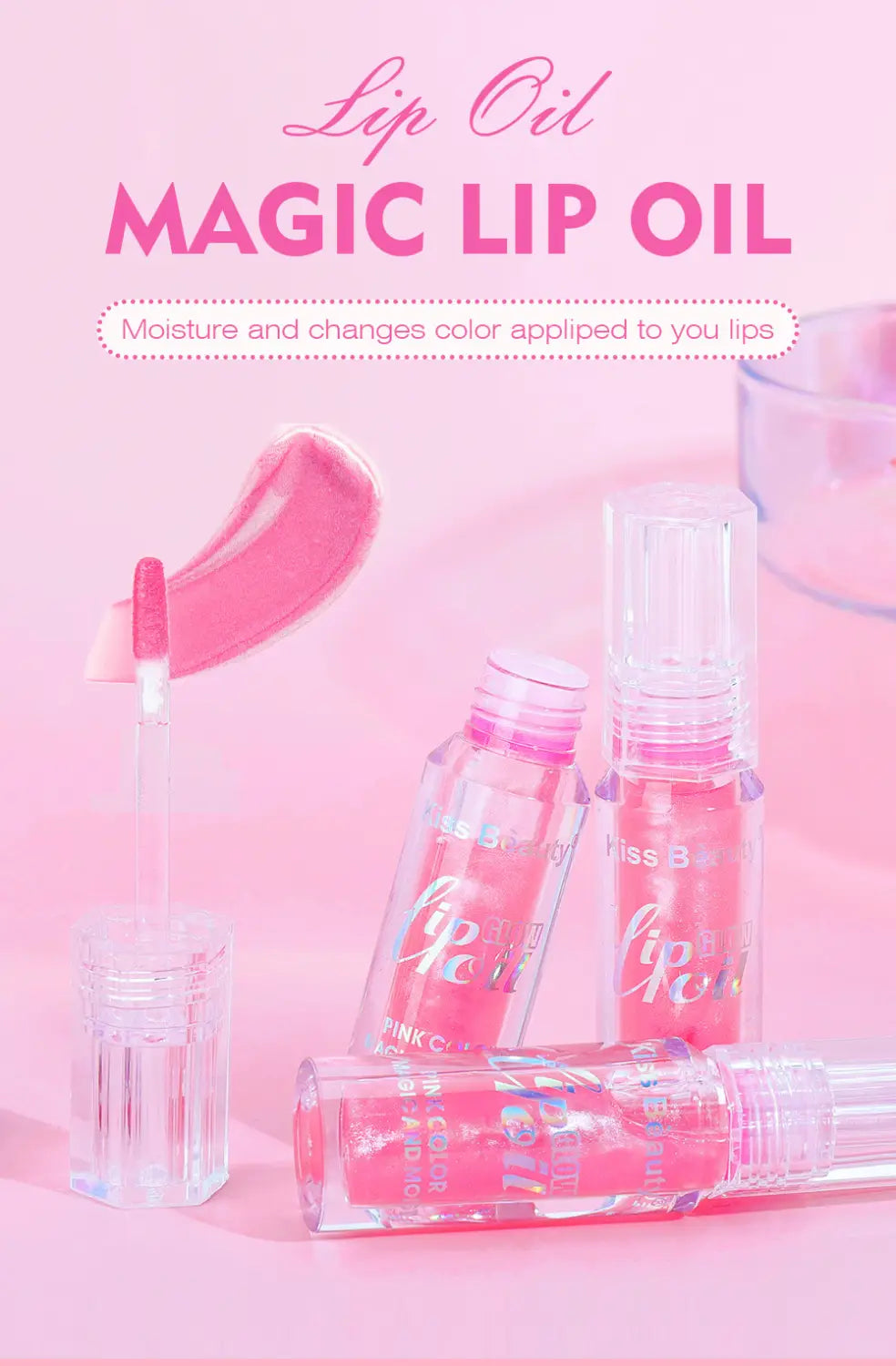 Color Changing Lip Gloss with Temperature-Responsive Moisturizing and Repair