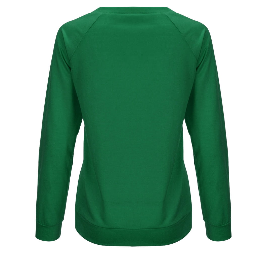 Fargerik langermet pullover for kvinner løs passform flere størrelser casual top
