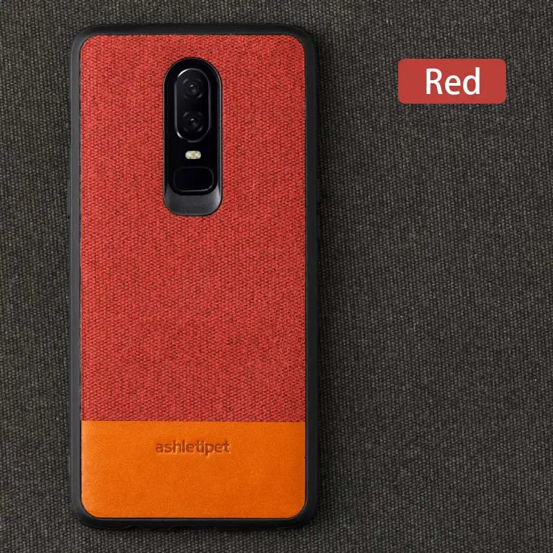 Cloth pattern anti-fall leather case