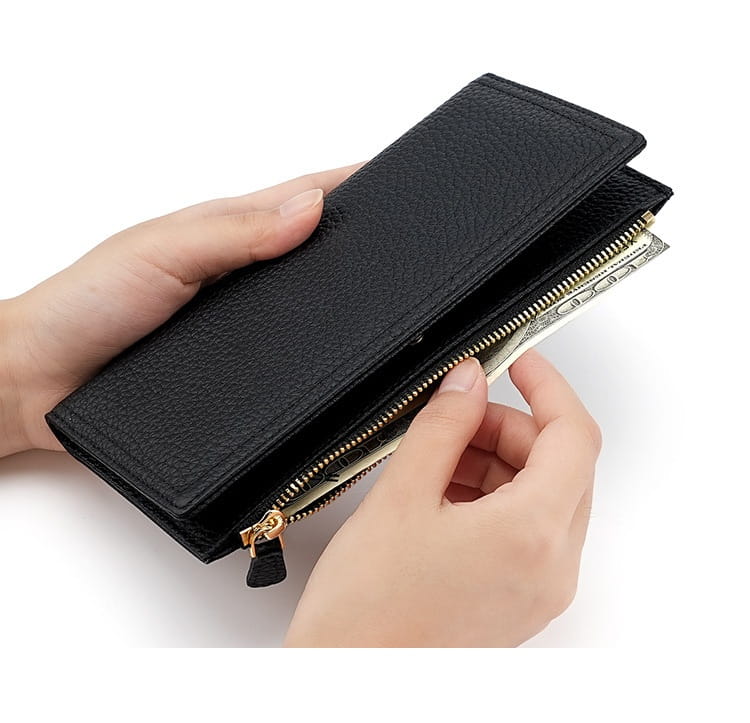 Portefeuille de support de carte en cuir avec blocage RFID et options de couleurs multiples