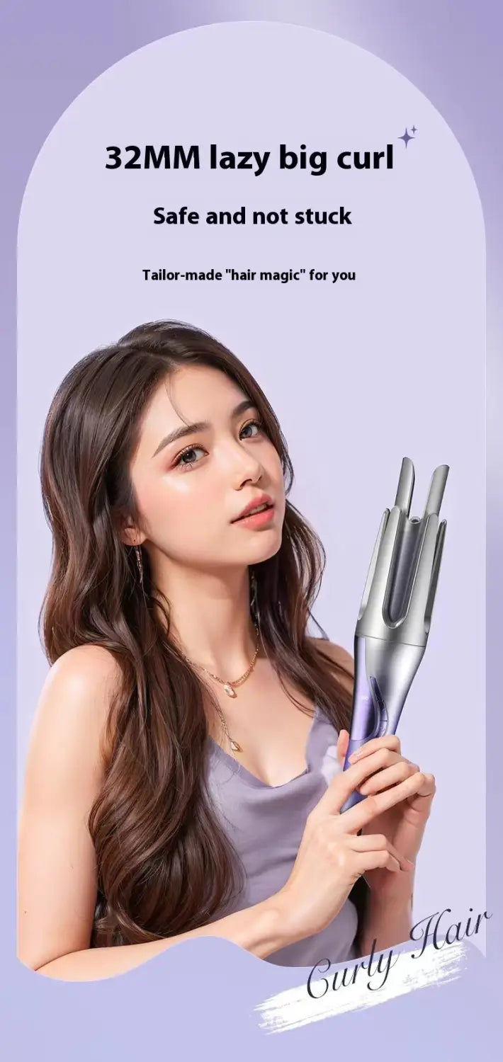 Wireless 32mm Automatic Hair Curler with Lithium Battery and Versatile Design