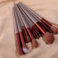 13 PCs Purpleflower Holly Leaf Makeup Brushes Suit Soft Hair