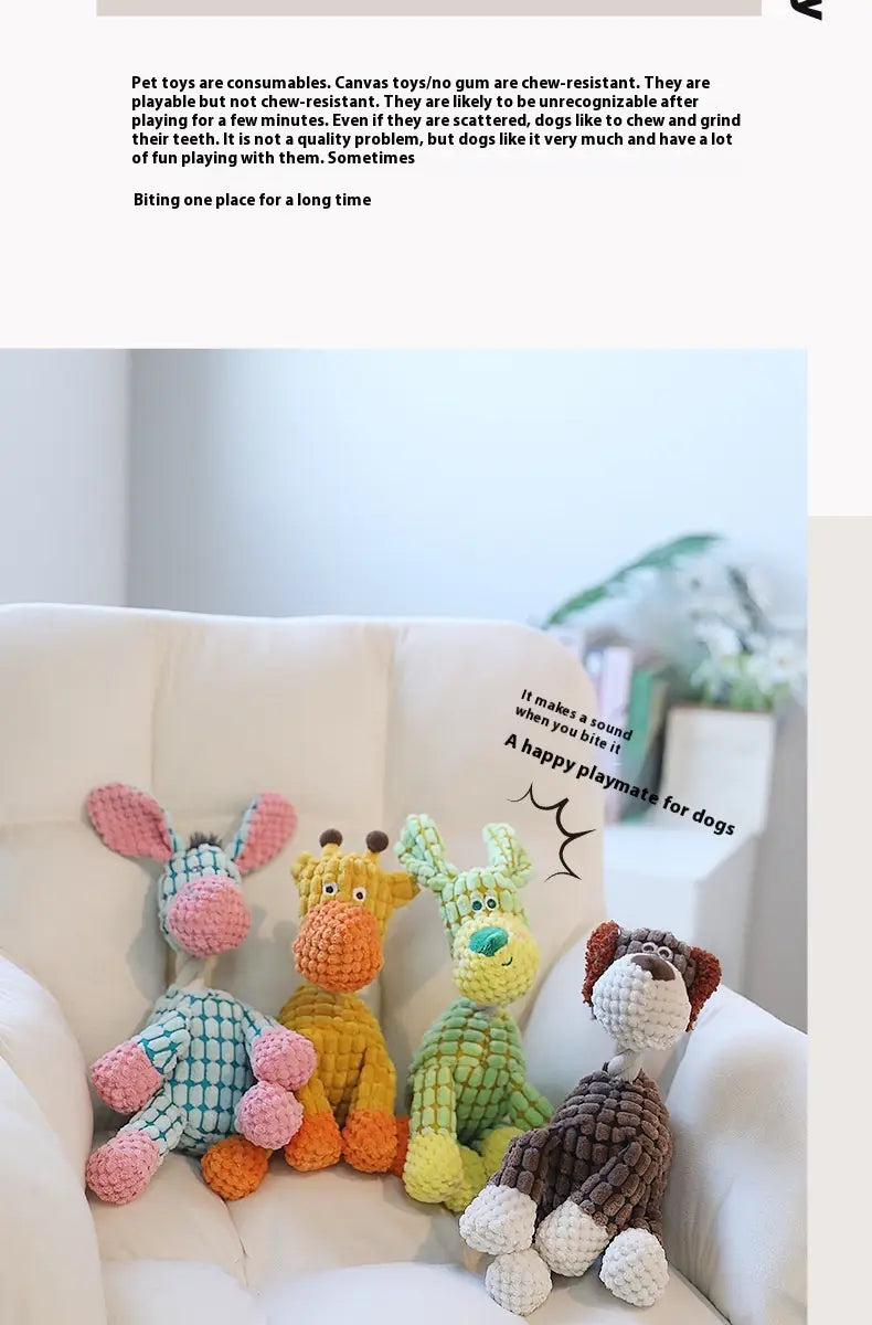 Giocattoli per cani con tessuto molare sound interattivo masticare per animali domestici