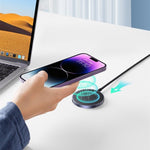 Wireless Charger Adsorbs Mobile Phone Magnetic Suction Weaving - Magnetic Wireless Charger That Really Sucks Your Phone