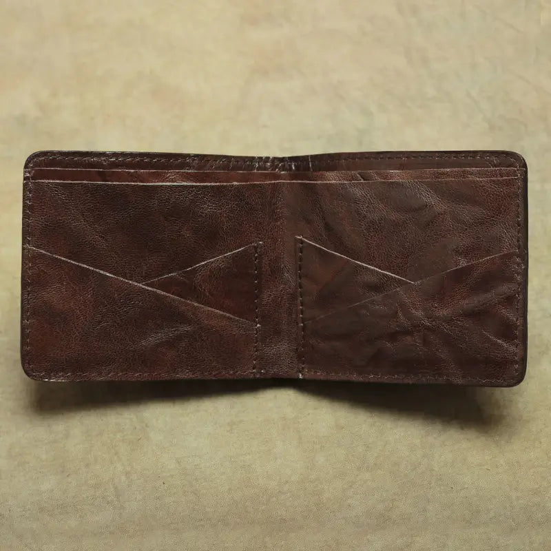 Portefeuille de bifold en cuir authentique vertical et horizontal Slim Card Portez pour les hommes