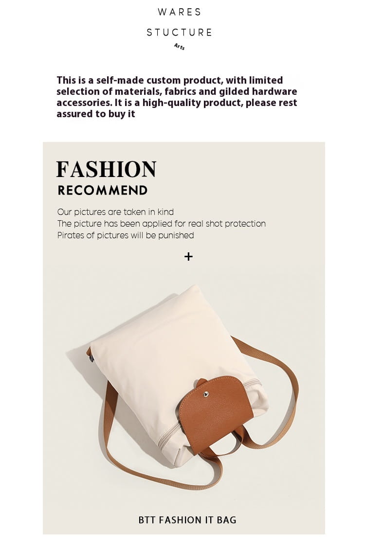 Bolsa de ombro de nylon impermeável