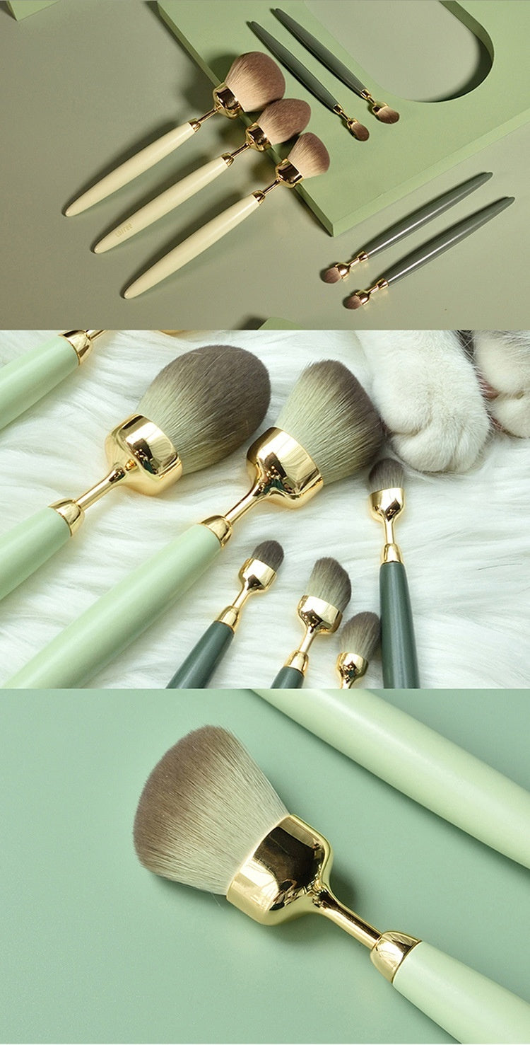 7-Piece Makeup Brush Set with Soft Face Brushes and Beech Wood Handles - Approved for All Budgets makeup brush set soft