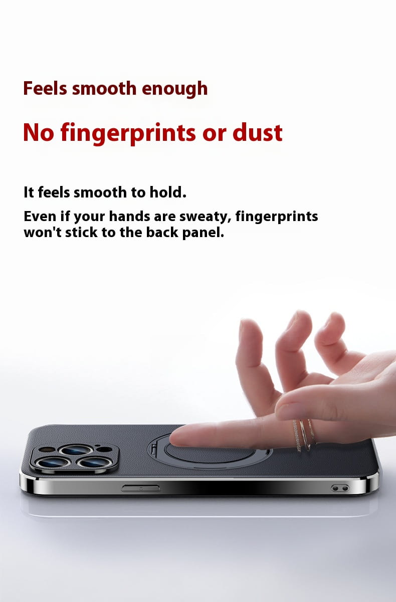 Plain Napa Texture Magnetic Rotating Phone Bracket for Cases in Multiple Colors