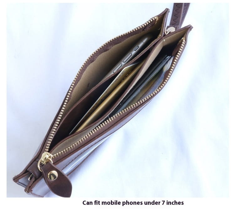 PU vooder mustsinisega roosiga punane pruun koos tõmblukuga sisetaskutega