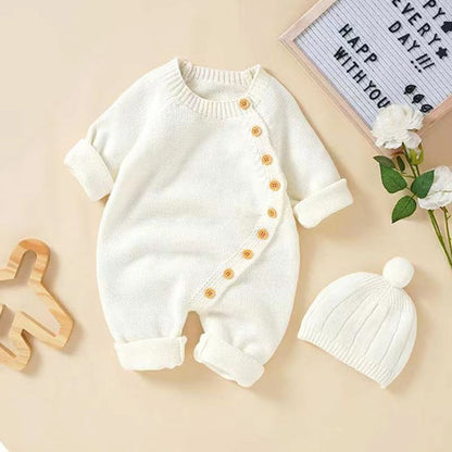 Babies’ Knit Jumpsuit Male And Female Baby Sweater - Cozy Baby Jumpsuits for Tiny Fashionistas Everywhere